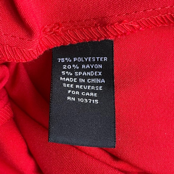 •Sheragano• Tomato Red Zip Front Shirt Dress - Size 12 - Picture 8 of 10